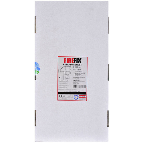 Firefix Rauchrohr-Set aus Stahl, 3-teilig, Schwarz, Durchmesser: 15 cm, Länge: 45 cm - Bild 3