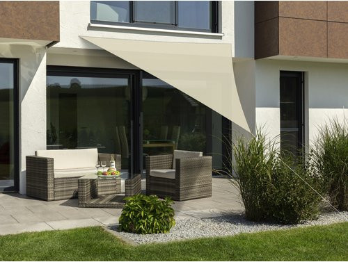 Schneider Schirme Sonnensegel Teneriffa dreieckig aus HDPE-Gewebe weiss B/T/H: 500 x 500 x 500 cm - Bild 1