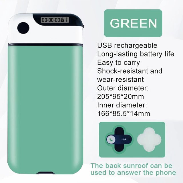 Handy-Schließfach mit Timer von luxuglow in Blau zur Förderung der Selbstdisziplin für iPhone und Android - Bild 1