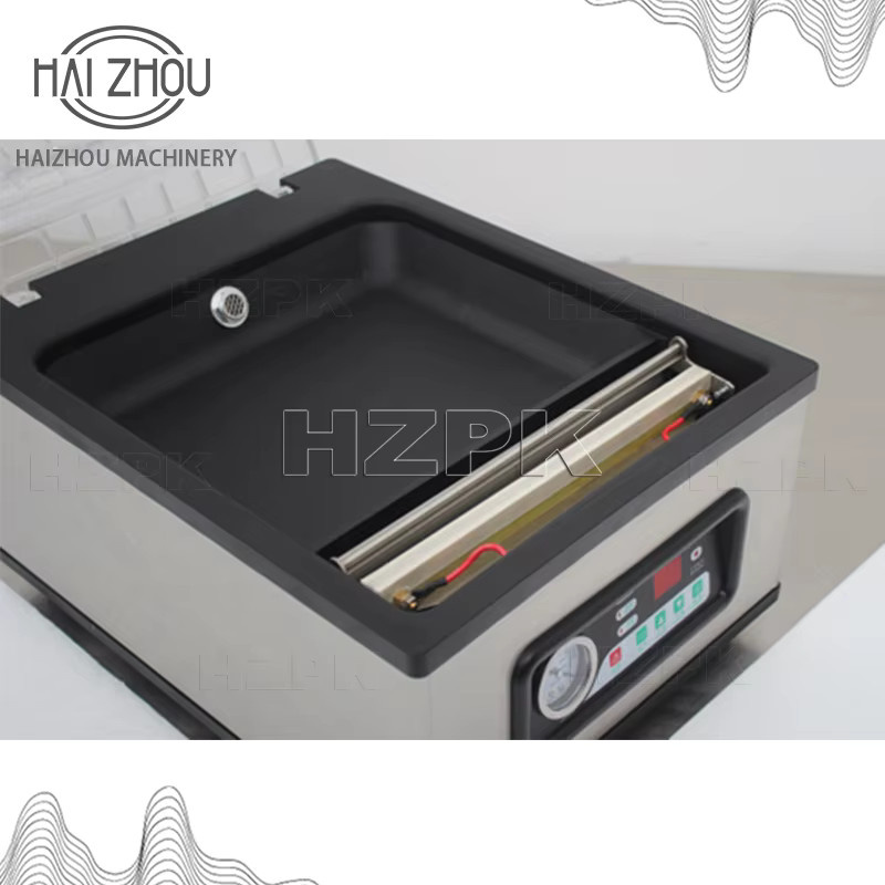 Haizhou Kommerzielle Kammer-Vakuumiermaschine aus Edelstahl in Silber für Fleisch und Obst - Bild 2