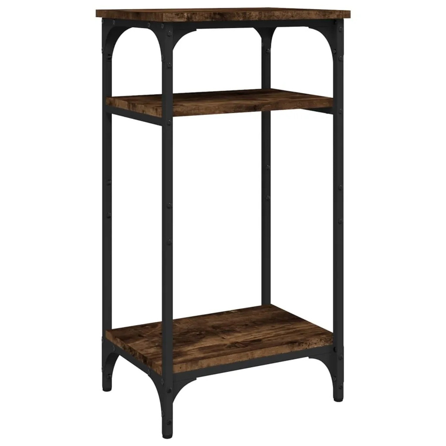 vidaXL Beistelltisch Räuchereiche in Braun aus Holzwerkstoff und Stahl, B/T/H: 40 x 30 x 75 cm - Bild 2