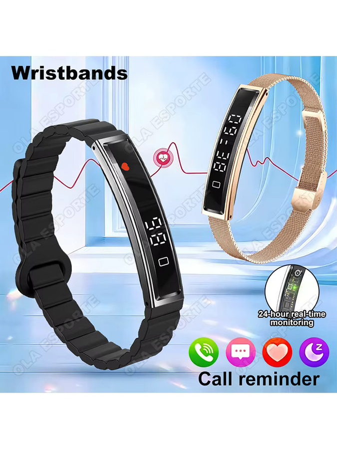 Ola Esporte Smart-Armband Schwarz für Damen und Herren mit Stress-Test, HRV-Monitor und Schrittzähler, wasserfest, kompatibel mit Android und iOS - Bild 6
