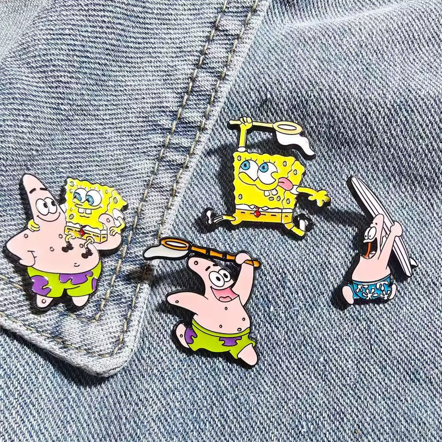 MINISO Anstecknadeln-Set SpongeBob Schwammkopf, Emaille, Kinder - Bild 5