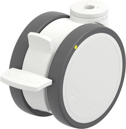 Blickle LKD-PATH 125K-FI-ELS Kunststoff-Doppelrolle in Grau und Weiß mit einem Rad-Durchmesser von 125 mm und einer Tragfähigkeit von maximal 125 kg - Bild 1