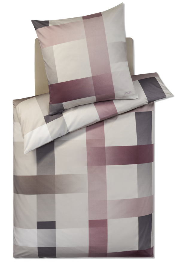 JOOP! Woven 4108 Bettwäsche aus Mako-Satin mit Karomuster, Breite: 135 cm, Länge: 200 cm - Bild 1