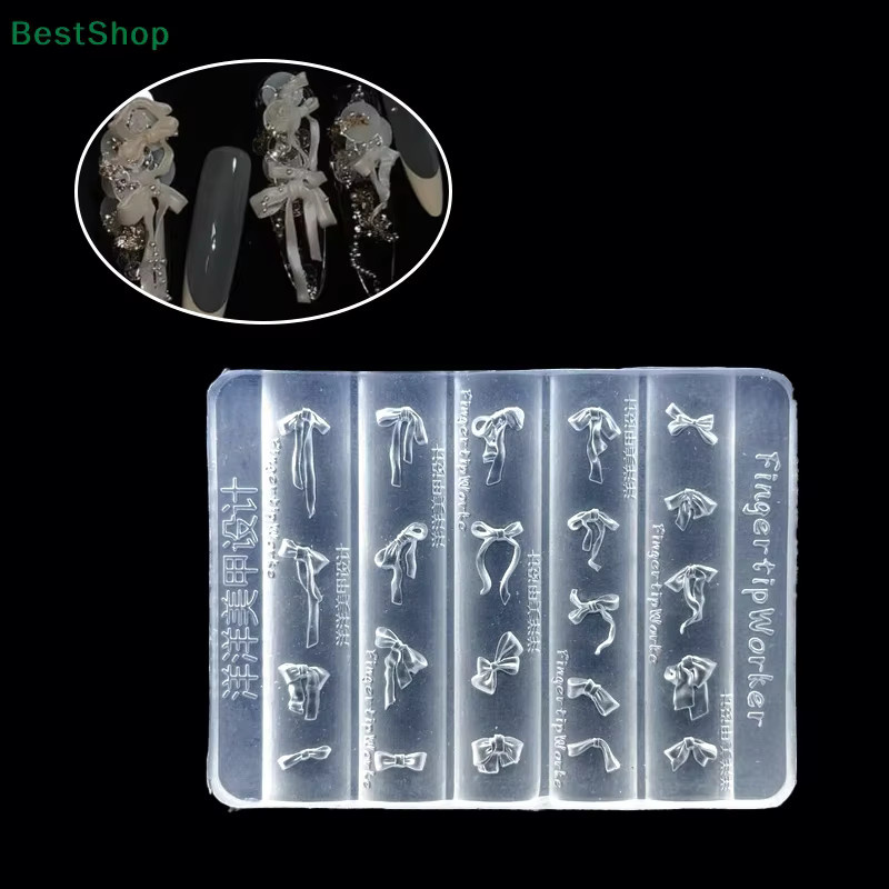 HNKMP 3D Bow Nail Art Silikonform, Ribbon Bow Mold für Nageldekoration - Bild 5