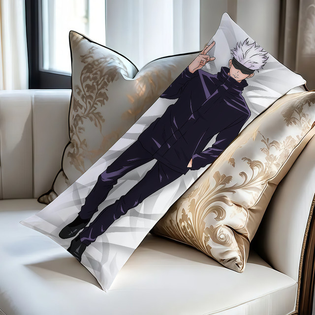 Jujutsu Kaisen Gojo Satoru Dakimakura-Hülle Rechteckiges Körperkissen Bezug, Mehrfarbig, B x H: 51 x 137 cm - Bild 1