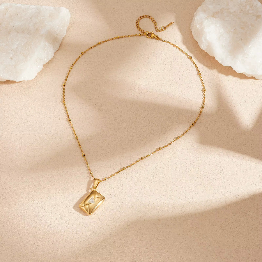 DIEYURO Halskette, Edelstahl, Gold, Zirkonia, Damen - Bild 4