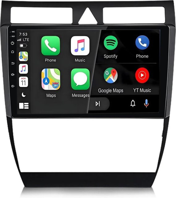 Junsun Autoradio für Audi A6 2 (1997-2004) mit Bluetooth und GPS in Schwarz - Bild 1