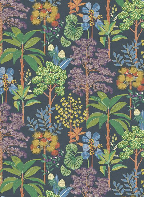 Osborne & Little Tapete Arboreta Vlies in Midnight/Multicolor - Bild 1