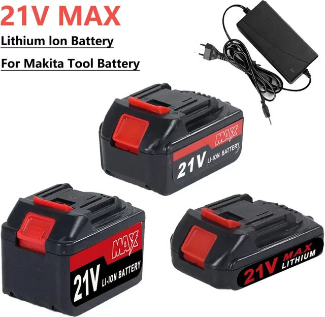 GJUELIRRA Lithium-Ionen Akku für Makita Elektrowerkzeuge, 18V 20V 21V MAX, Farbe: Schwarz - Bild 1