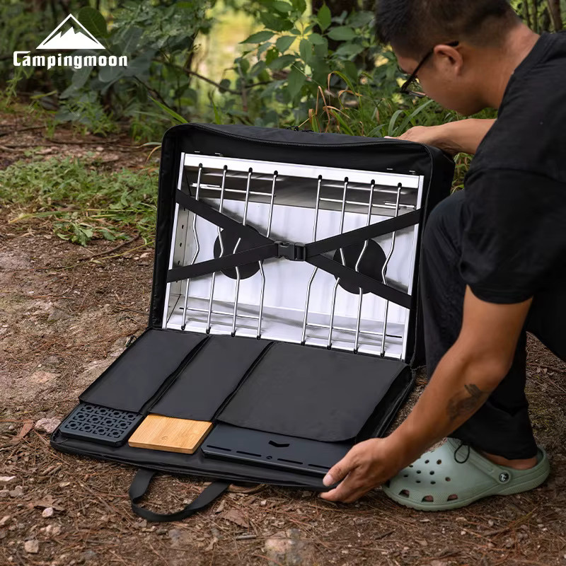 CAMPINGMOON BK-55 Doppel-Container in Schwarz für IGT-Ausrüstung mit hoher Kapazität und Doppelschicht-Verpackung - Bild 2