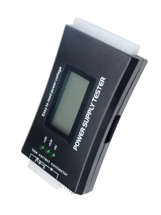 Gaqqee Computer-Netzteil-Testgerät mit LCD-Display für 20/24-polige ATX-Netzteile in Schwarz - Bild 3