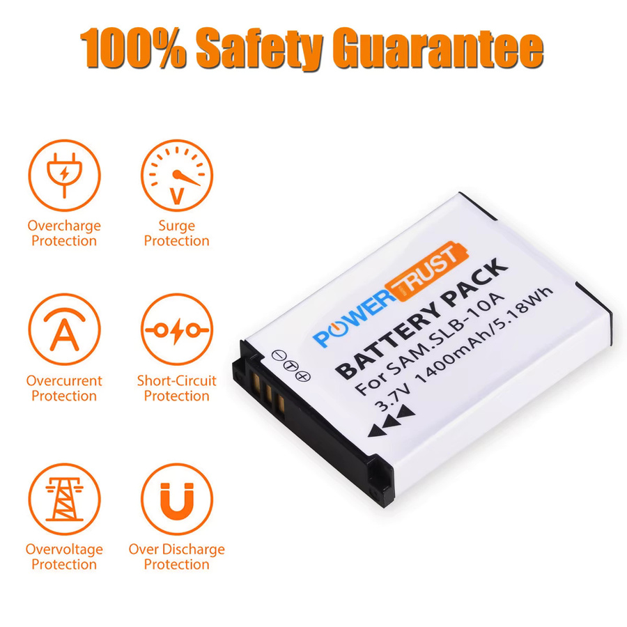 Samsung Akku SLB-10A mit USB-Ladegerät in Schwarz für EX2F HZ15W SL202 SL420 SL620 SL820 WB150F WB250F WB350F WB750 WB800 - Bild 3