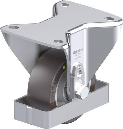 Blickle Stahlblech-Bockrolle BH-ALST 100K-3-AS-FS in Silber/Grau mit 100 mm Rad-Durchmesser und 320 kg Tragfähigkeit - Bild 1