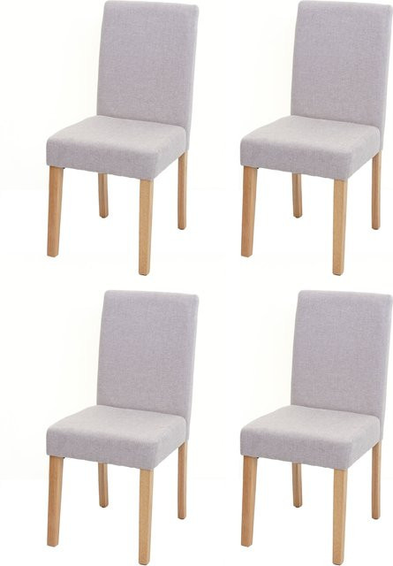 MCW 4er-Set Esszimmerstühle Littau aus Textil in Beige mit modernem Design - Bild 1