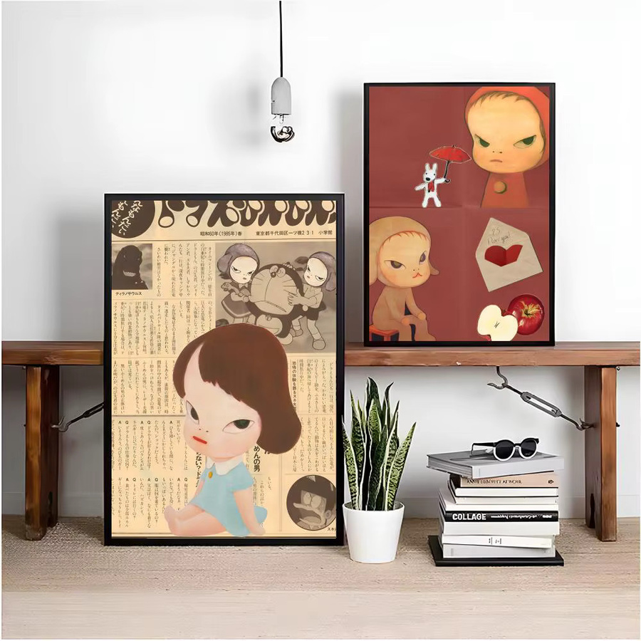 Yoshitomo Nara Anime Poster aus wasserdichter Leinwand in Black9 für deine Wanddekoration - Bild 2