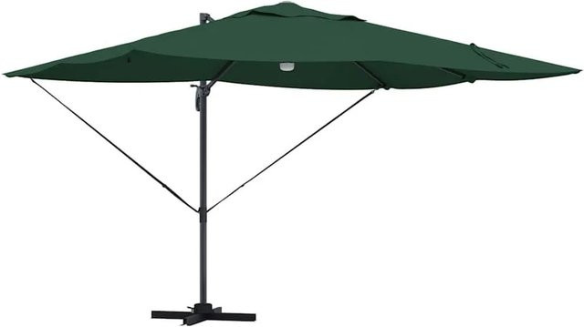 vidaXL Ampelschirm Roma in Grün und Schwarz aus Polyester und Aluminium, B/T/H: 352 x 251 x 265 cm - Bild 1