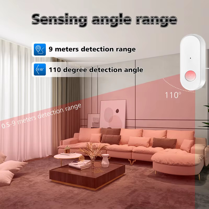 Tuya PIR Infrarot-Bewegungsmelder in Weiß mit WiFi oder Zigbee für Smart Life App, Alexa und Google Home zur Heimsicherheit - Bild 3