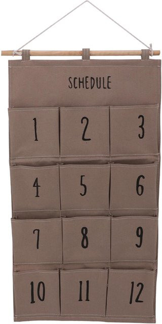 OutsideWorld Hängender Organizer aus Stoff mit 12 Taschen in Grau und Beige - Bild 1
