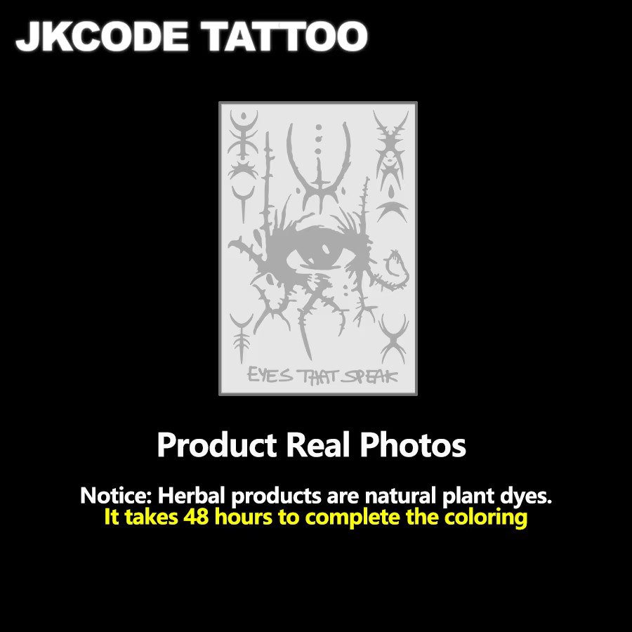 JKCODE TATTOO Temporäre Tattoos, Augapfel-Design, wasserfest - Bild 3