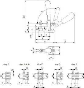 AMF Senkrecht-Spanner 6800 Gr. 1 in Rot aus Kunststoff - Bild 1