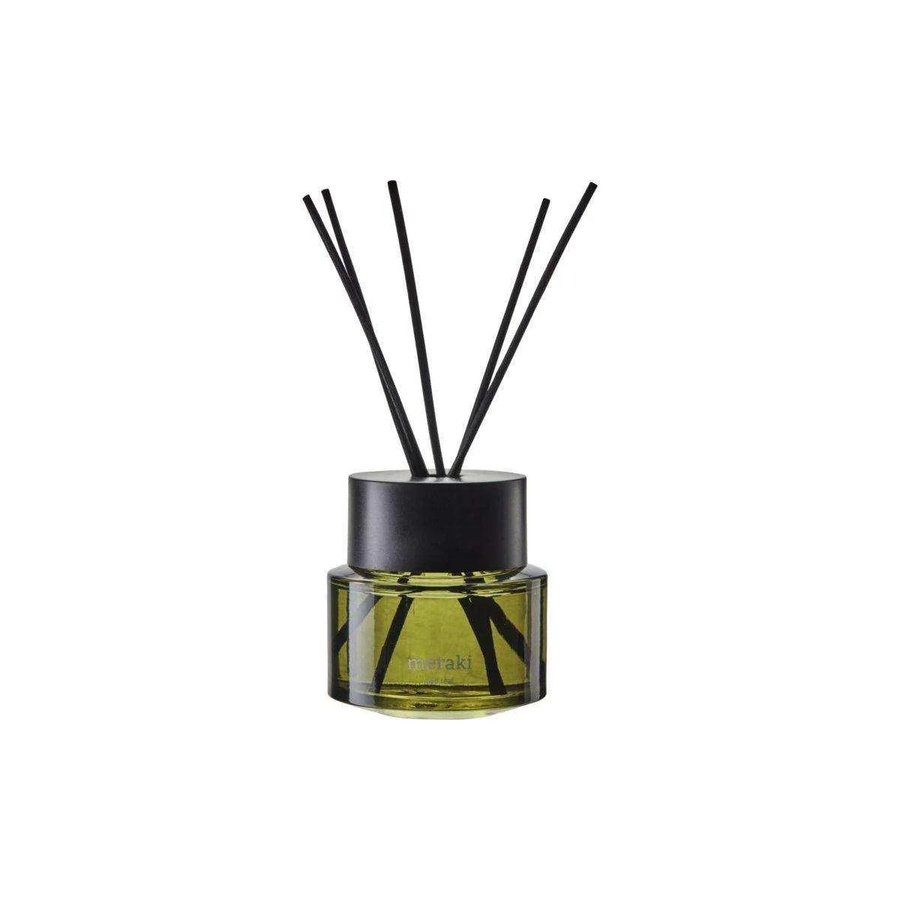 Meraki Duftstäbchen Oud Leaf Reed Diffuser in Grün mit Glasbehälter - Bild 1