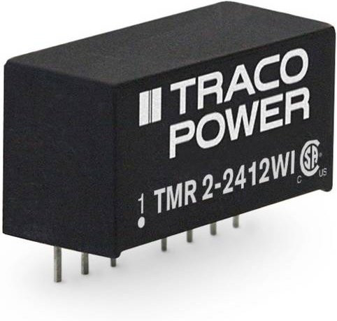 TracoPower TMR 2-2412WI DC/DC-Wandler, Print, Schwarz, 24 V/DC zu 12 V/DC, 165mA, 2W, 1 Ausgang - Bild 1