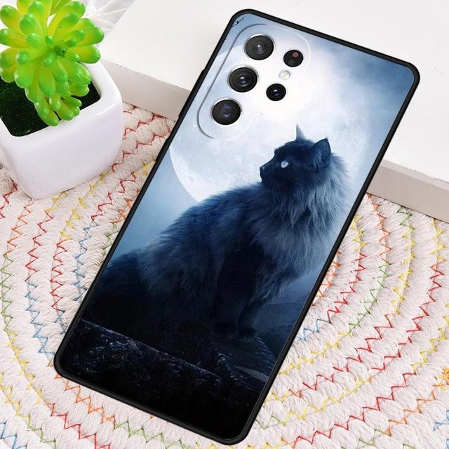 Stoßfeste Handyhülle mit Anime Mond Katze Design für Samsung Galaxy S23 S24 S25 S26 Ultra und Note 10 Pro, Multicolor - Bild 1