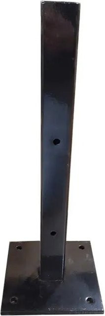 Universo WPC Zaun Pfostenanker Base in Anthrazit zur Oberflächenmontierung - Bild 1