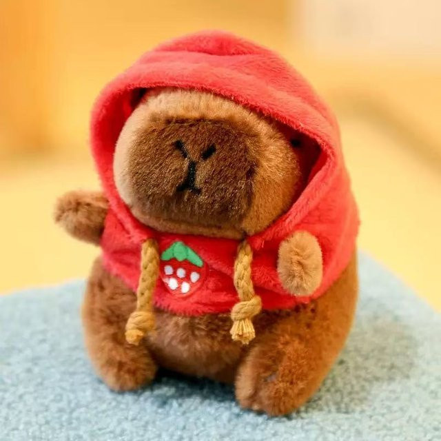 Yiran Health & Beauty Capybara Plüschtier Hoodie mit Flügeln, Braun - Bild 1