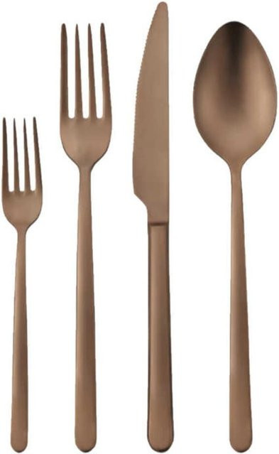 Korkmaz Riva 24-teiliges Besteck-Set aus Edelstahl in Rosegold matt - Bild 1