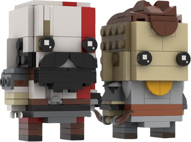 Garno MOC God of War Kratos und Atreus Actionfiguren Bausteine Set - Bild 1