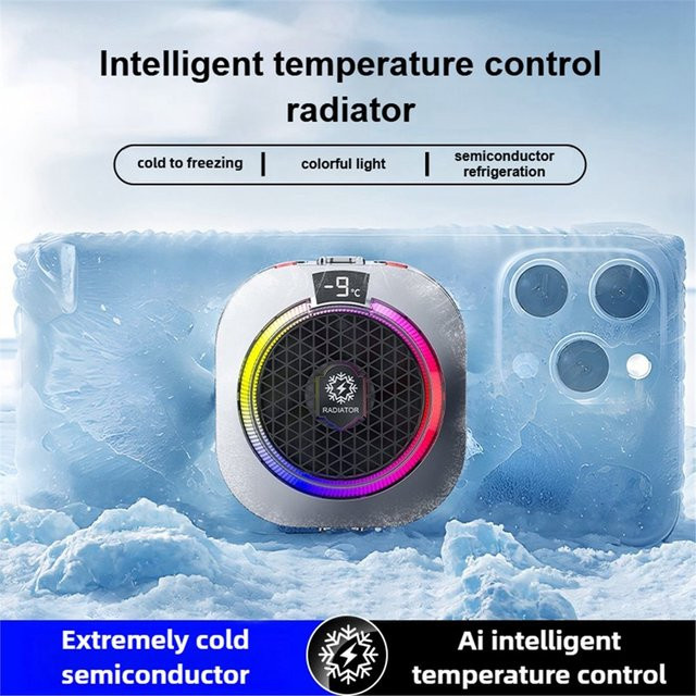 Neuer Elektronik TH16 Pro Halbleiter-Handykühler mit magnetischem Rückenclip und RGB-Beleuchtung für Android-Geräte - Bild 1