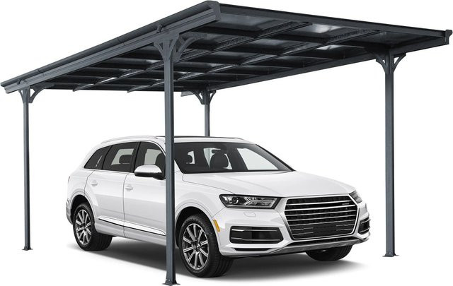 Ximax Einzelcarport ECO in Anthrazit mit Polycarbonat-Dach und Dachrinne, B/T/H: 503 x 300 x 232 cm - Bild 1