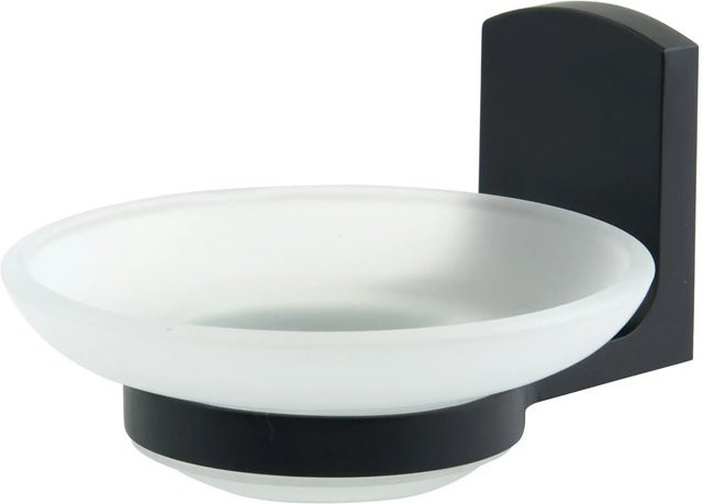 Spirella Seifenschale Taku Schwarz Matt B/T/H: 10,8 x 10,8 x 6,8 cm - Bild 1