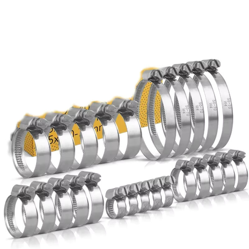 25 Stück Edelstahl-Schlauchschellen in Silber, Set mit 5 Größen für Luftschlauch, Wasserleitung und Kraftstoffschlauch, Durchmesser: 16–70 mm - Bild 2