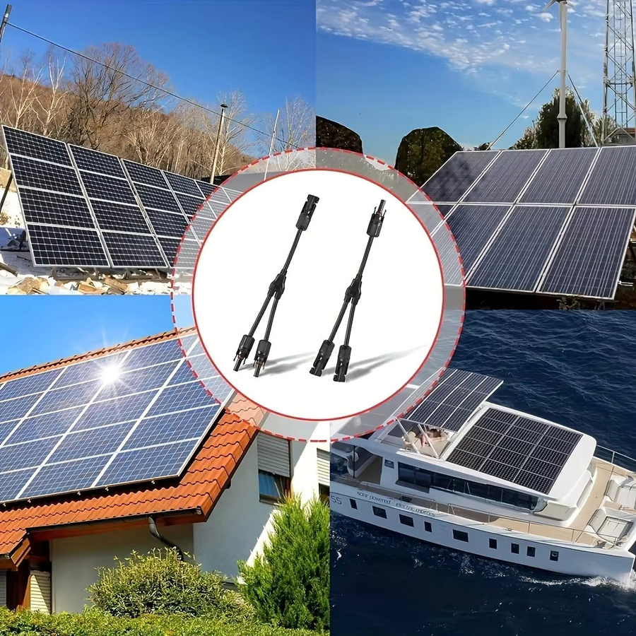 AOKIN Solar Eckverbinder Parallel-Adapter Set mit wasserdichten Kabelverbindern in Schwarz und Rot - Bild 4