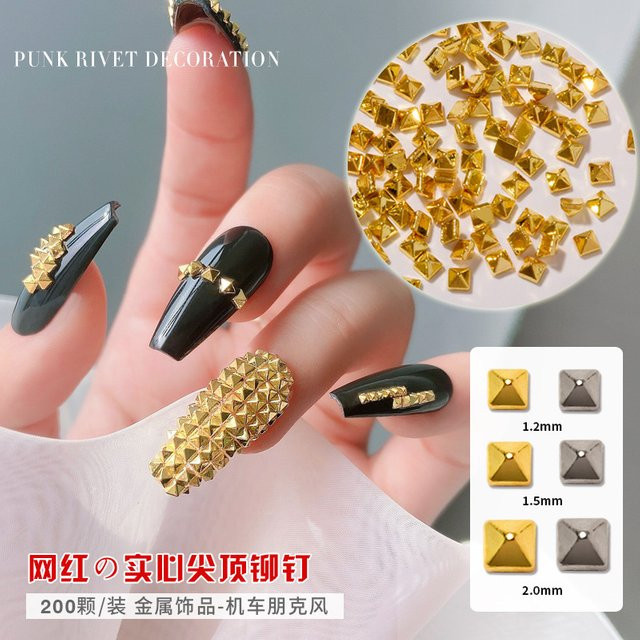 YYM Nagel-Kristalldiamant-Accessoires, Gold/Silber, 200 Stück - Bild 1