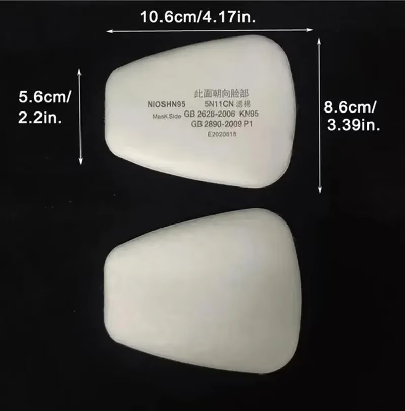 3M 5N11 Staubfilter aus Baumwolle und Papier für 501 Halter, passend für 3M 6001 6200 7502 6800 Atemschutzmasken und Gasmasken zum Schutz beim Spritzen und Malen - Bild 2