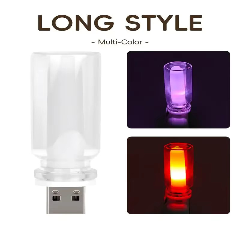Kebedemm USB Auto-Nachtlicht mit RGB LED, dimmbar per Touch, dekorative Atmosphärenlampe in Multicolour und Transparent - Bild 6