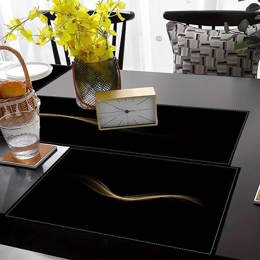 VIKAMA 5/7-teiliges Luxus-Tischset und Tischfahnen-Set aus Leinen für Restaurant und Café - Bild 5