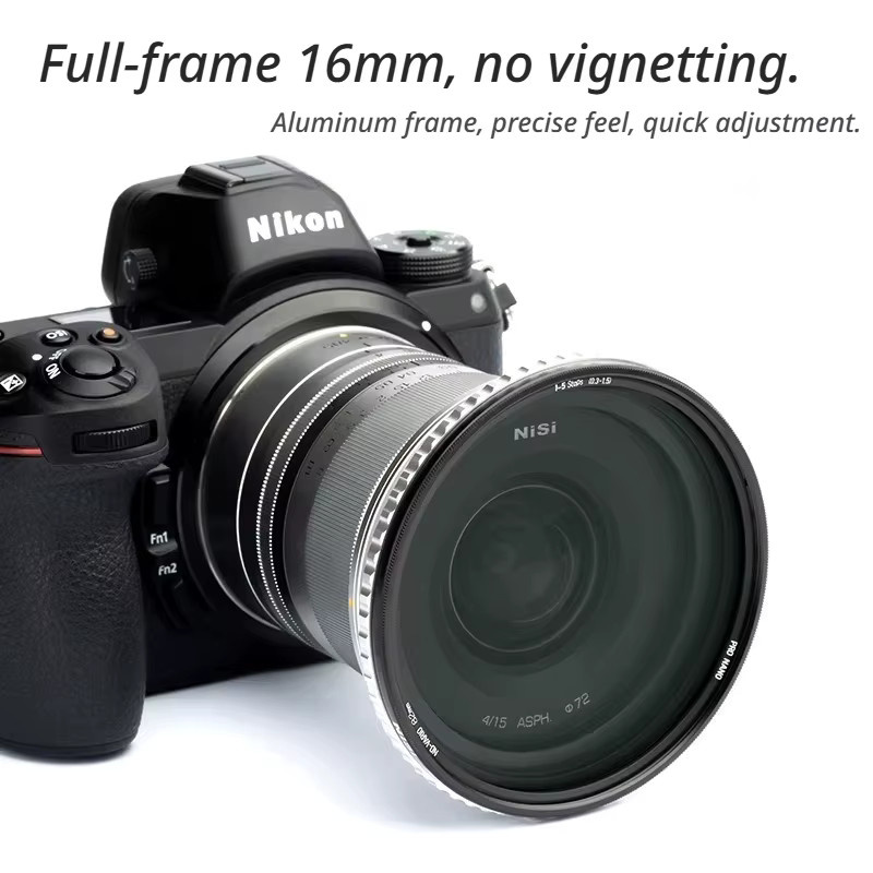 Nisi True Color ND-VARIO Pro Nano Variabler ND-Filter 1-5 Stop in Schwarz - Bild 5