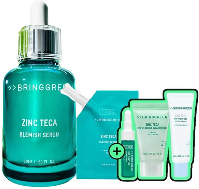 BRING GREEN Zink Teca Serum, 50 ml + 25 ml, für unreine Haut - Bild 1