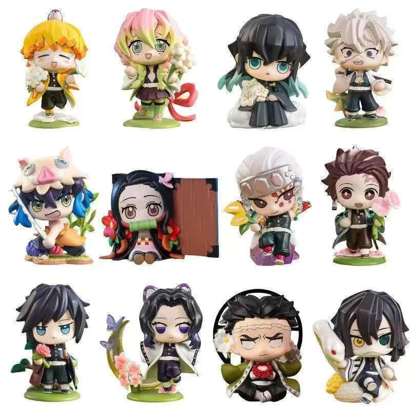 Yiran toy 1 Demon Slayer Tanjiro Kamado Nezuko Anime Modell Blind Box Statue - Bild 5