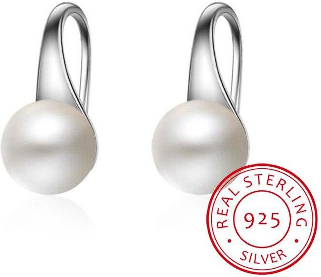 Wucifang Jewelry Ohrringe, 925 Silber, Perle, Damen - Bild 1