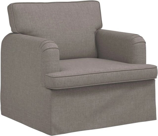 vidaXL Sofa in Taupe mit Stoffbezug und Metallrahmen B/T/H: 84 x 80 x 85 cm - Bild 1