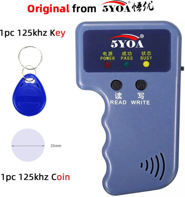 5YOA RFID ID Karten Kopierer und Duplizierer für 125 KHz EM4100 und T5577 in Blau - Bild 1