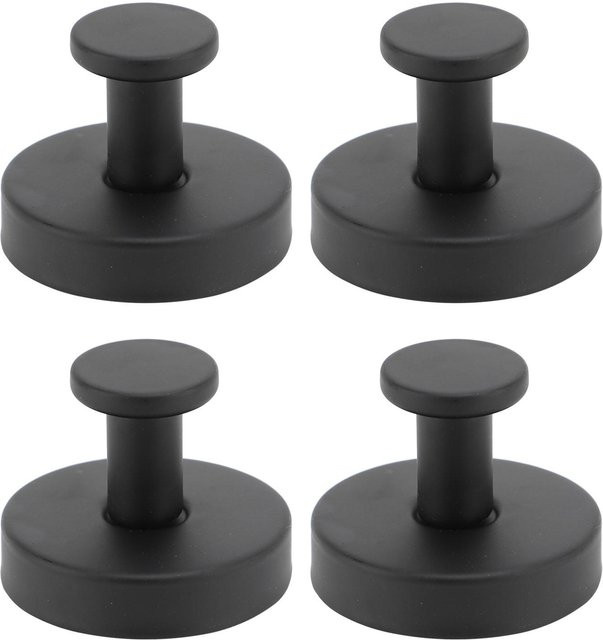 GoolRC 4er Set Saugknophaken aus Edelstahl in Schwarz, wasserfester Handtuchhalter für Badezimmer und Küche - Bild 1