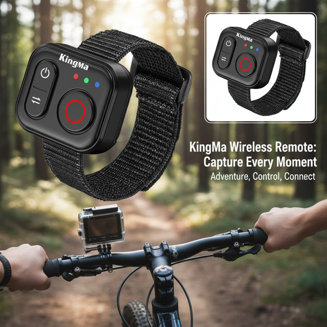 XB Wireless Bluetooth-Fernbedienung für DJI Action Kameras in Schwarz - Bild 1
